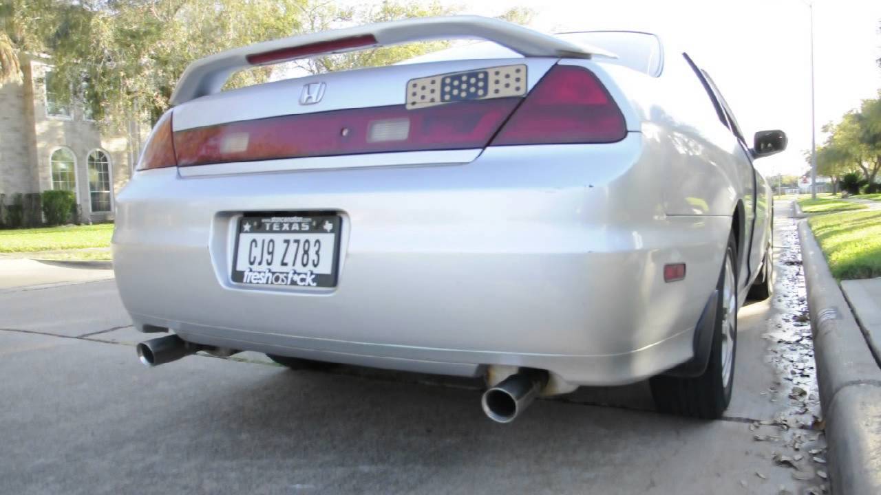 01 Accord Coupe V6 Magnaflow 11365 Mufflers + Mid Muffler Delete YouTube