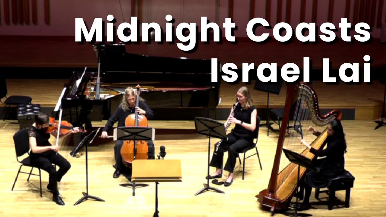 Israel Lai – Midnight Coasts / Aodoù an noz (2025) for cor anglais, viola, cello, and harp