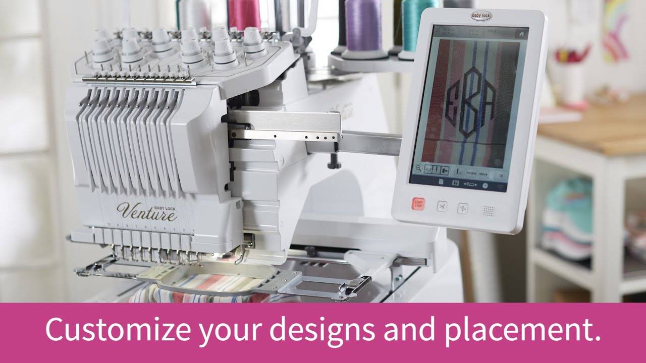 Custom Designs and Placement on the Baby Lock Venture™ YouTube