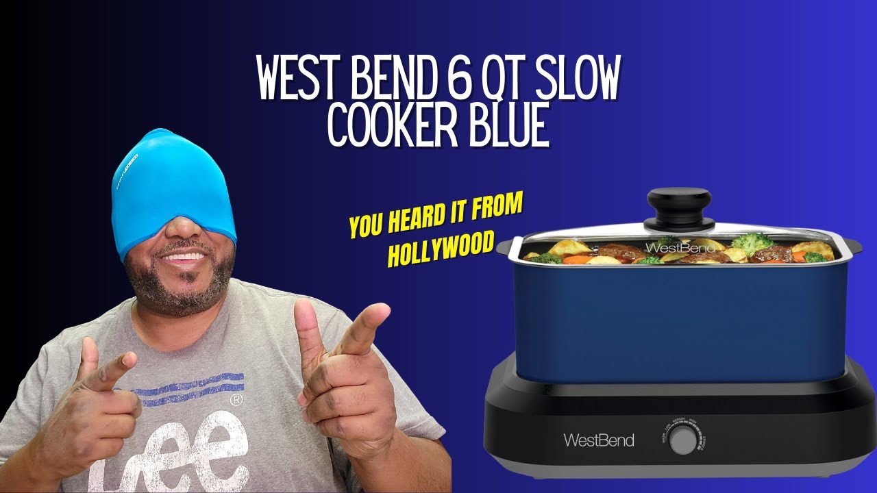 West Bend 5 qt. Blue Non-Stick Versatility Slow Cooker