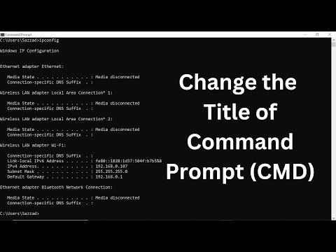 Command Prompt: How to Change the Title of CMD || Magic of Command Prompt || Learn With Sazzad