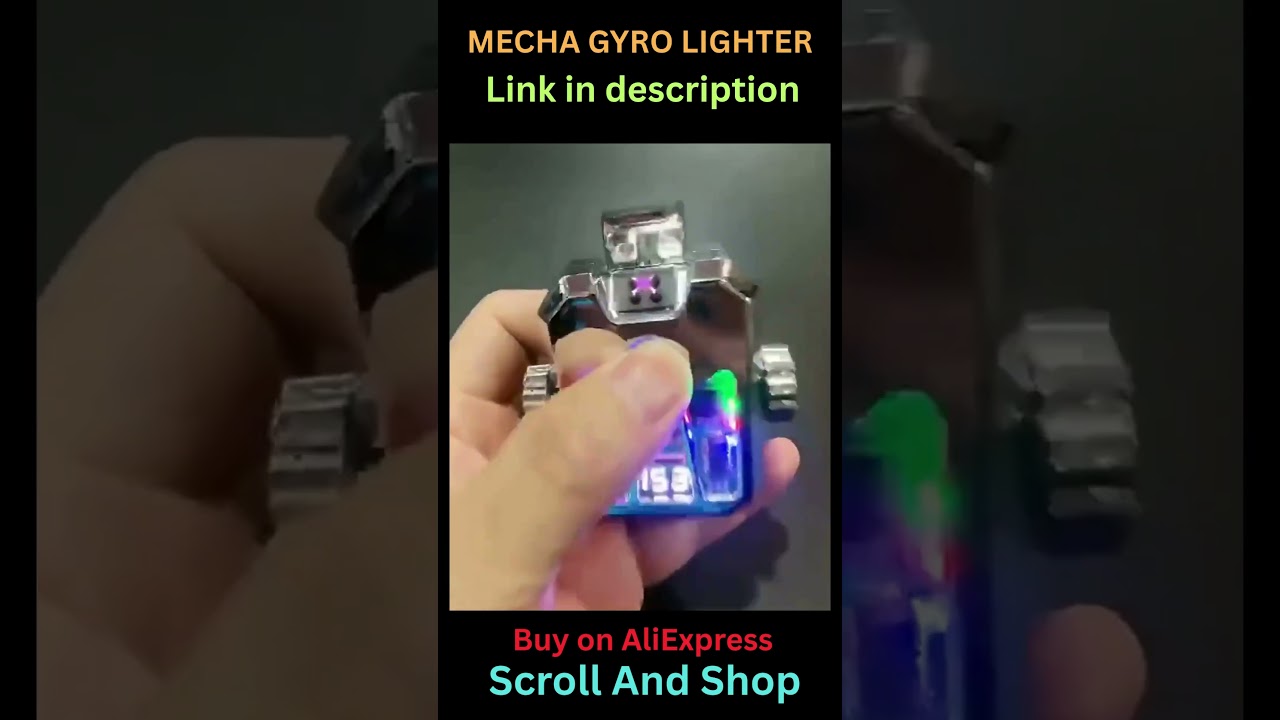 Mecha Gyro Lighter: High-Tech Double Arc USB Rechargeable Gift! 