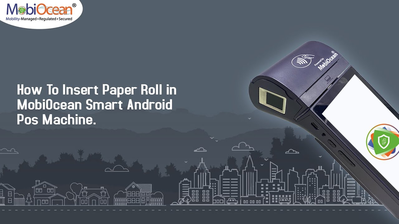 How To Insert Paper Roll in MobiOcean Smart Android Pos Machine.