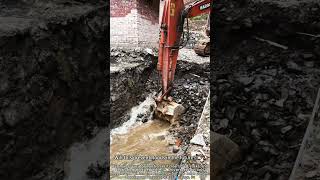Excavator Cleans Riverbed for Flood Control! 🌊🚜