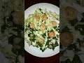 Prawn Salad with Cabbage, Spinach, Tomato and Onion #food #inspiredtoinspire