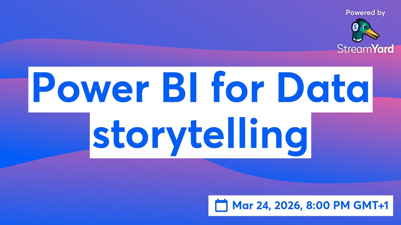 Power BI for Data storytelling - YouTube
