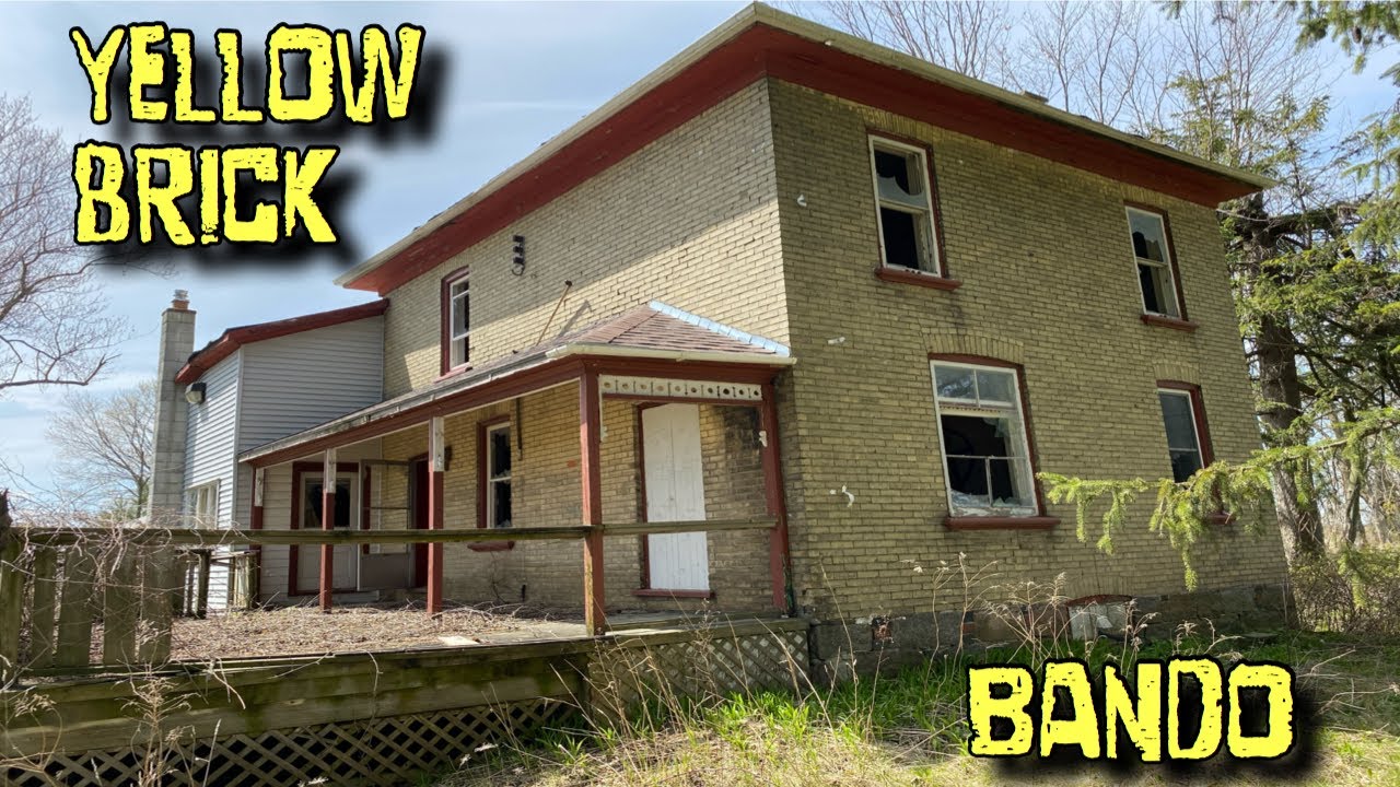 Old Forgotten Yellow Brick Home