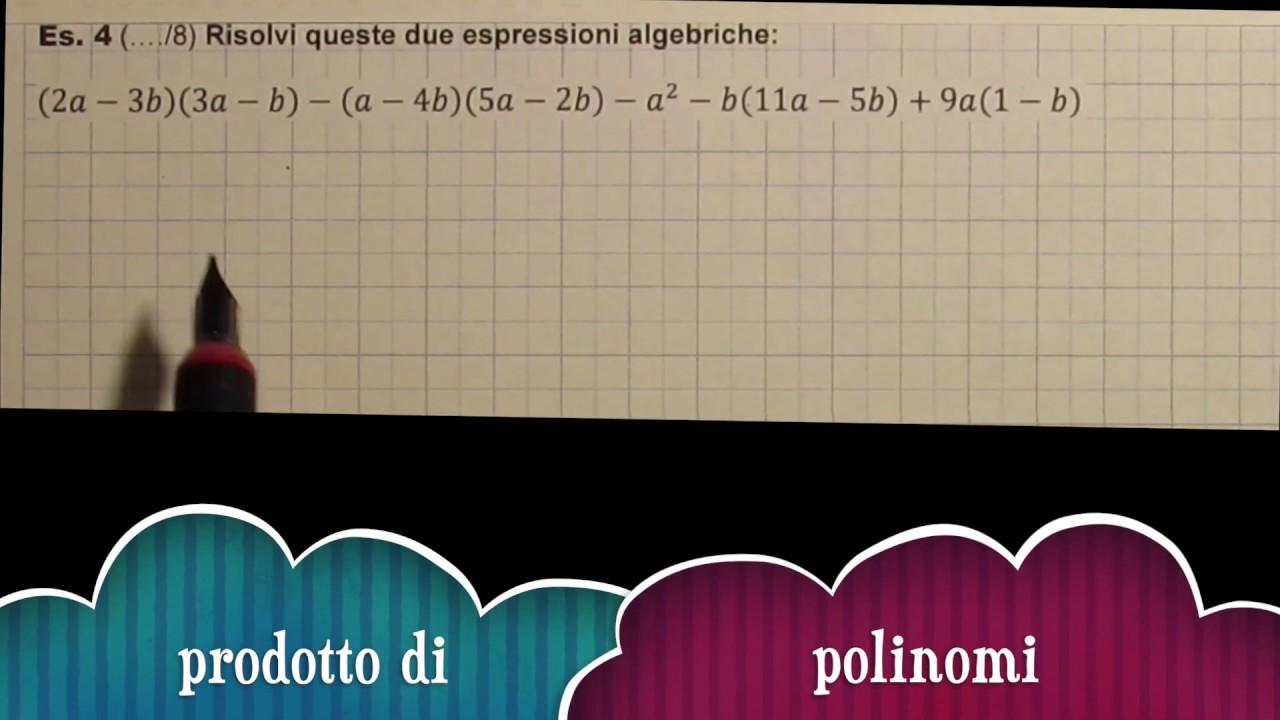 ALGEBRA - prodotto di polinomi facile per terza media - YouTube