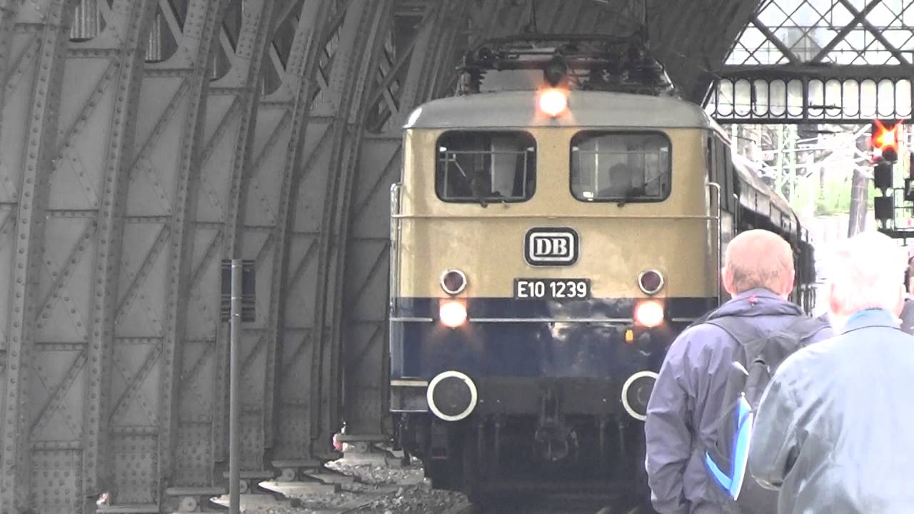 DB-Baureihe E 10 - E10 1239 (DB) 8. Dresdener Dampfloktreffen 2016, DPE von Cottbus - Dresden Hbf.