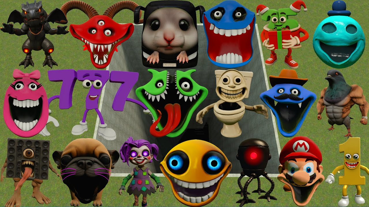 DESTROY ITALIAN AI BRAINROT MEMES FAMILY AND HUNGRY WORM FAMILY SPARTAN KICK in BIG HOLE Garry's Mod