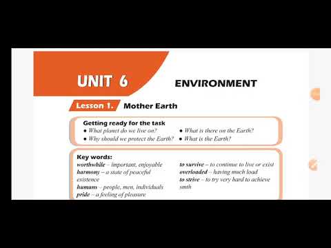 VII sinif. UNIT 6. LESSON 1.MOTHER EARTH.