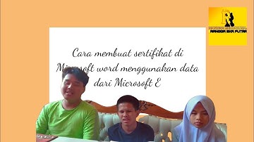 cara membuat sertifikat di Microsoft word, dengan data dari Microsoft Excel || informatika SMA X IPS