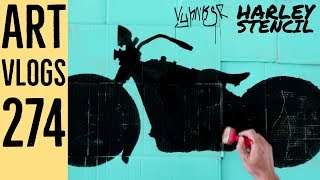 WORKING ON HARLEY DAVIDSON STENCIL (2018)