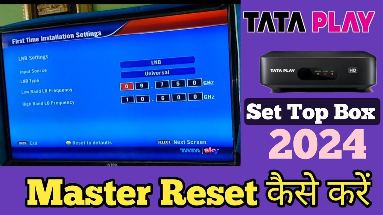 Tata Play Master Reset Keise Kore 2024 // How To Reset Tata play Set Top Box 2024