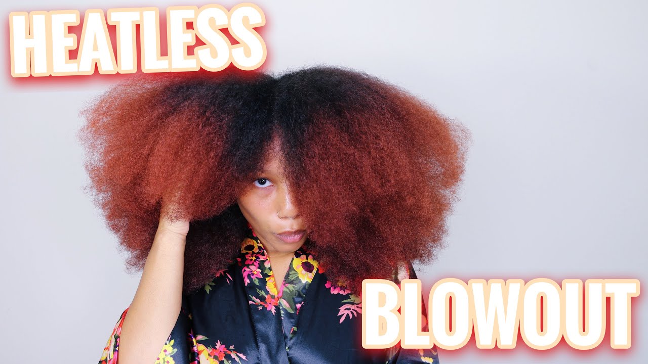 HEATLESS BLOWOUT On Type 4 Natural Hair | Stretched Hair But Make It Damage-Free 😏
