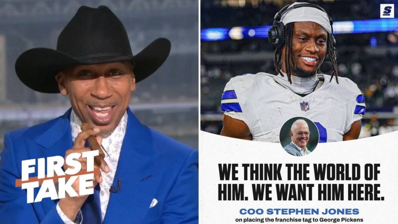 FIRST TAKE | Stephen A. REACTS Stephen Jones' comments on George Pickens future ahead of free agency
