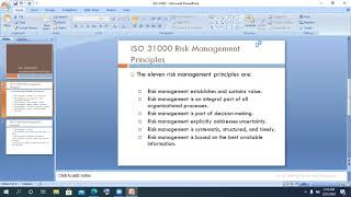 ISO 31000 RISK MANAGEMENT PRINCIPLES