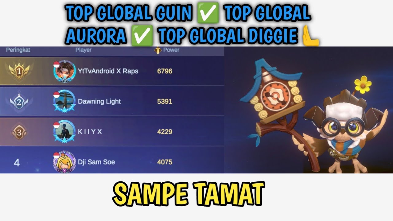 KEJER TOP 1 GLOBAL DIGGIE, COMBO META JUARA 1 TERBARU,