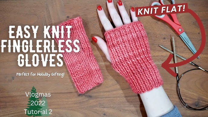 Simple Knitted Fingerless Gloves — Sum of their Stories Craft Blog