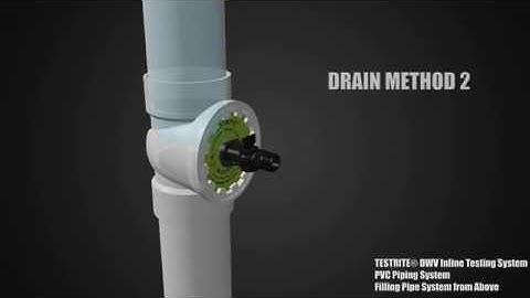 TESTRITE PVC Piping System Valve Stem  Filling the Pipe System from Above