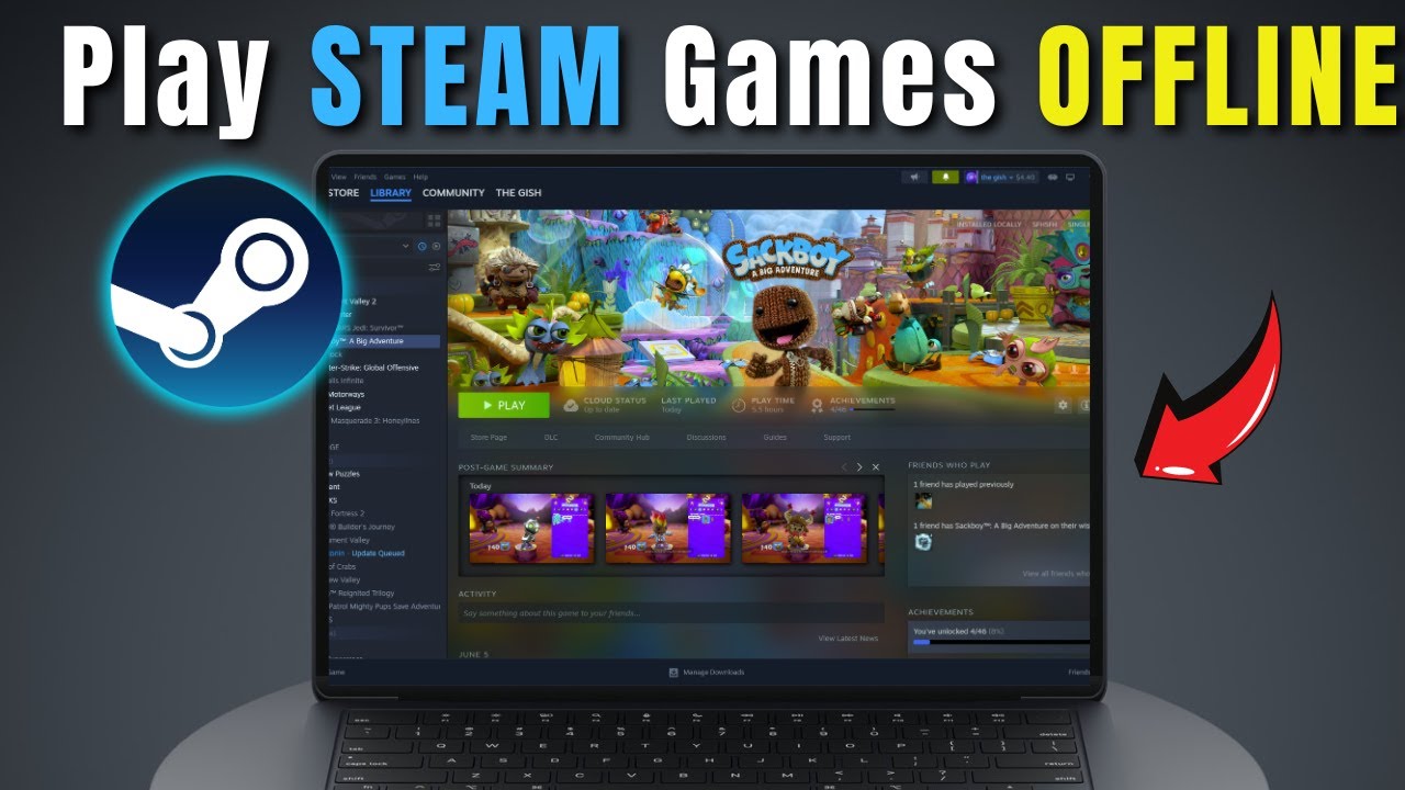 How To Play STEAM Games OFFLINE YouTube