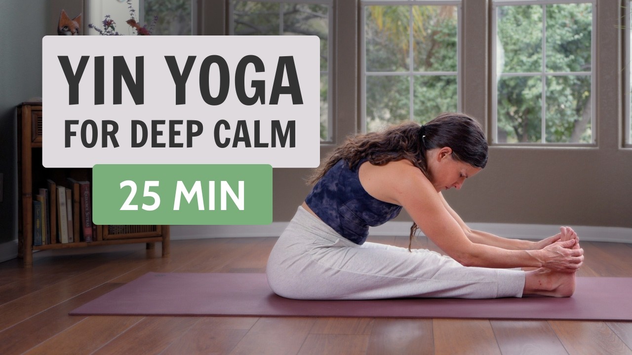 Yin Yoga For Deep Calm | 25-Min Full Body Stretch With Meditation - YouTube