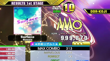 [DDR A3] Surface [Single-EXPERT] 999,870 PFC by DDR-KOJI