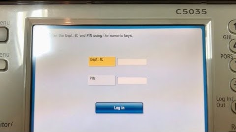 how to Set dept id password on Canon iR advance C5045, C5240, c5035, c5251