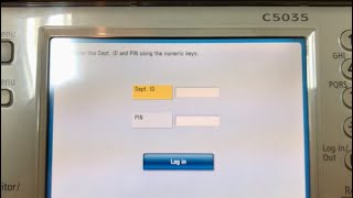 how to Set dept id password on Canon iR advance C5045, C5240, c5035, c5251