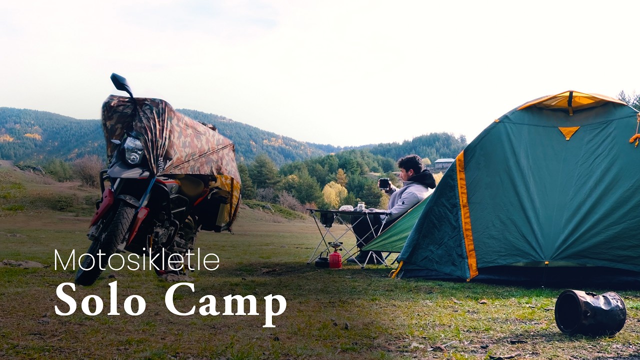 Motosikletle Yalnız Kamp l Huzurlu Sonbahar Kampı
