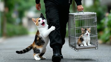 Mama Cat Saves Her Baby Kitten from a Street Catcher 🐾: A Mother Cat’s Brave Rescue Story ❤️🐱