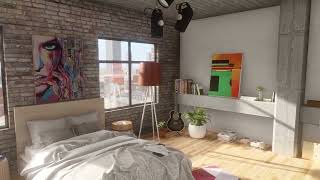 Lumion - loft animation walkthrough - interior animation