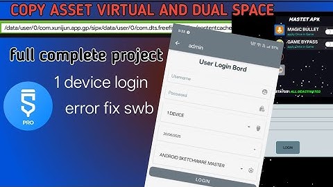 One device login virtual copy paste full sketchware project swb