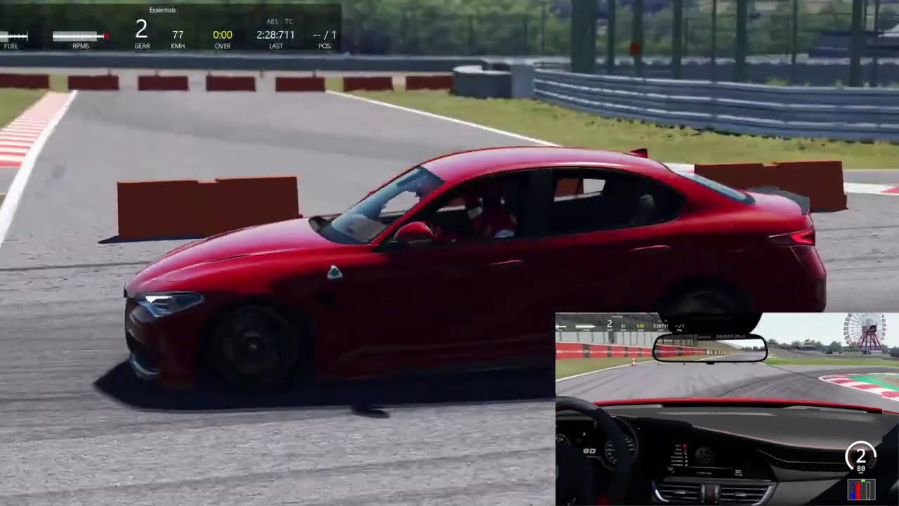 アセットコルサ  鈴鹿26秒台　アルファロメオ ジュリアクアドリフォリオ