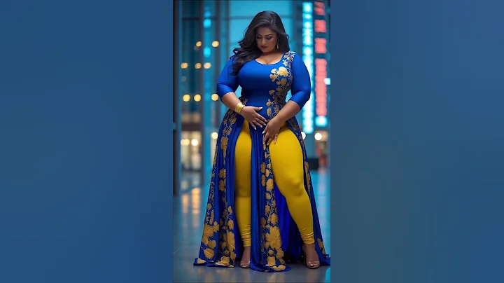Royal Blue & Gold Glam Look ✨💃 | #Shorts​ #CurvyQueens​ #PlusSizeFashion​