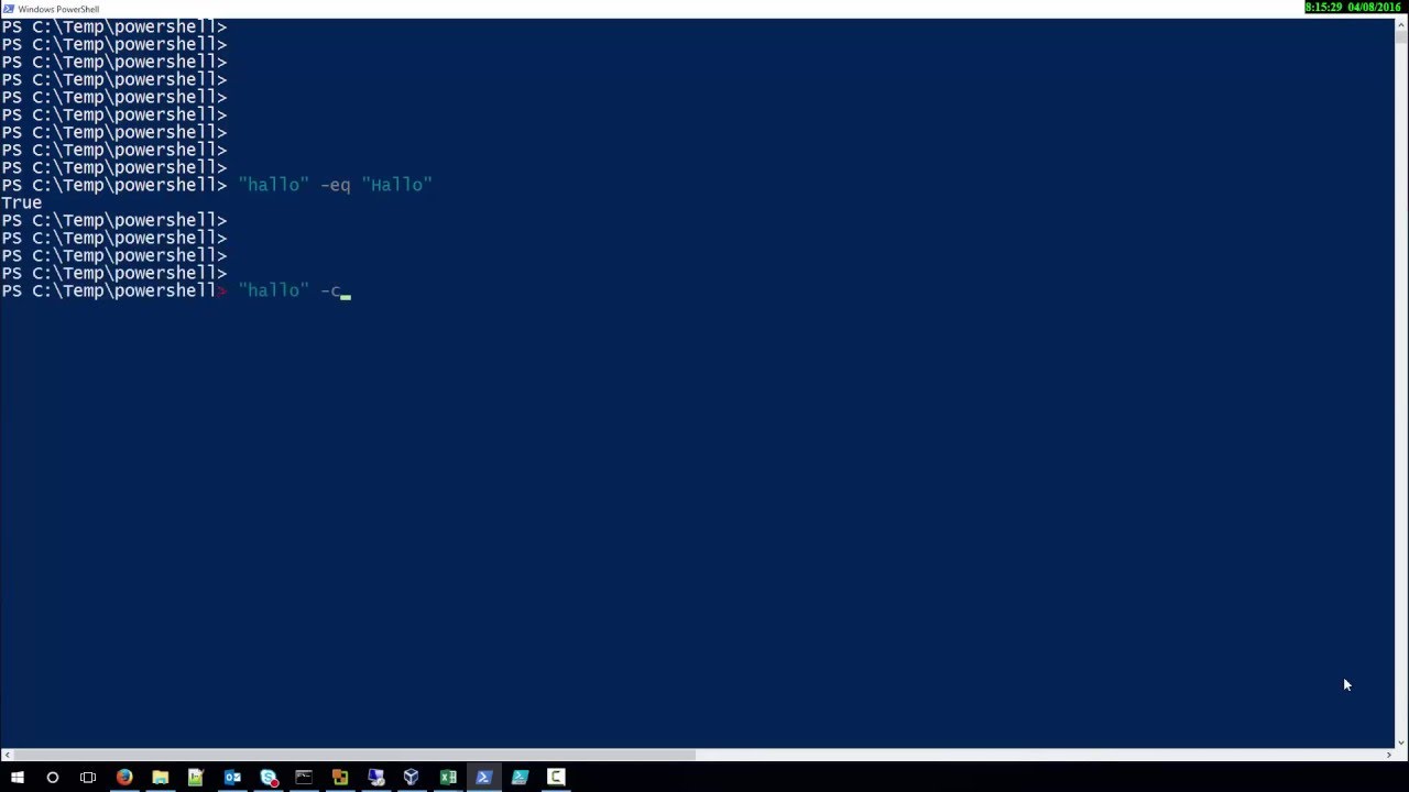 How To Compare Two Strings Case Sensitive With Powershell