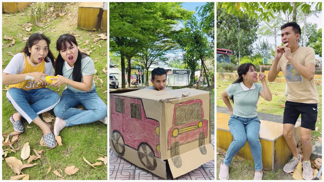 LNS - Noob Small Car vs Pro Big Car 🚘👏🏻😱 Linh Nhi Su Hao 