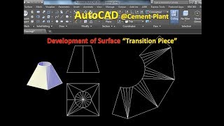 Development of Transition Piece, by using AutoCAD: Surface Development: Circular to Rectangular