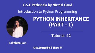 Python Inheritance (Part - 1): Tutorial 42