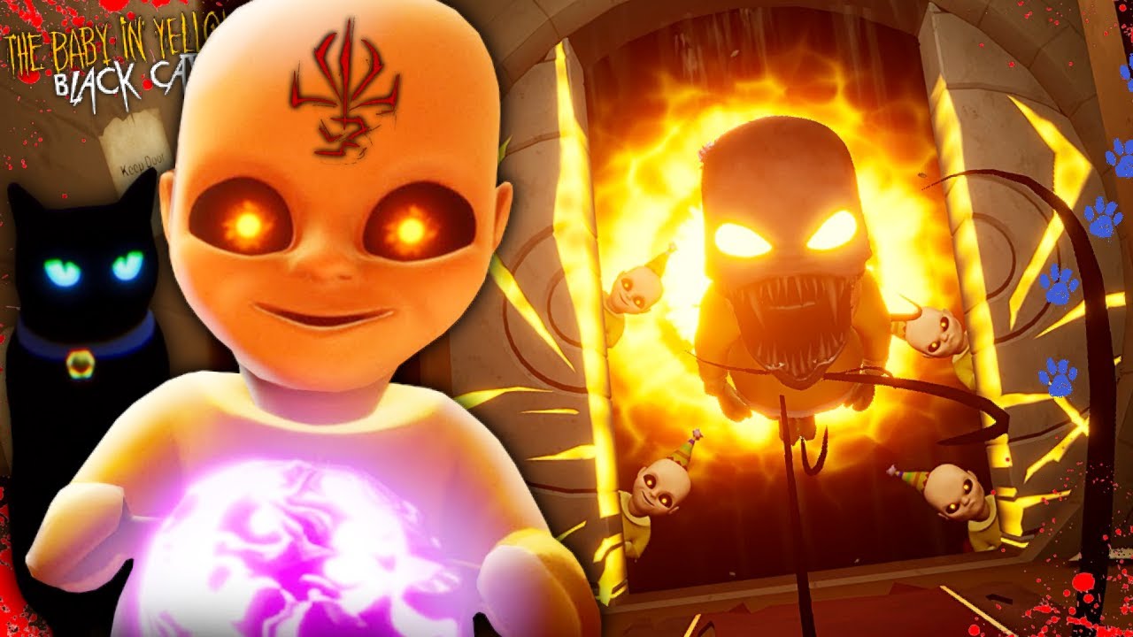 BLACK CAT UPDATE!!! The Baby in Yellow Full Game + All Endings