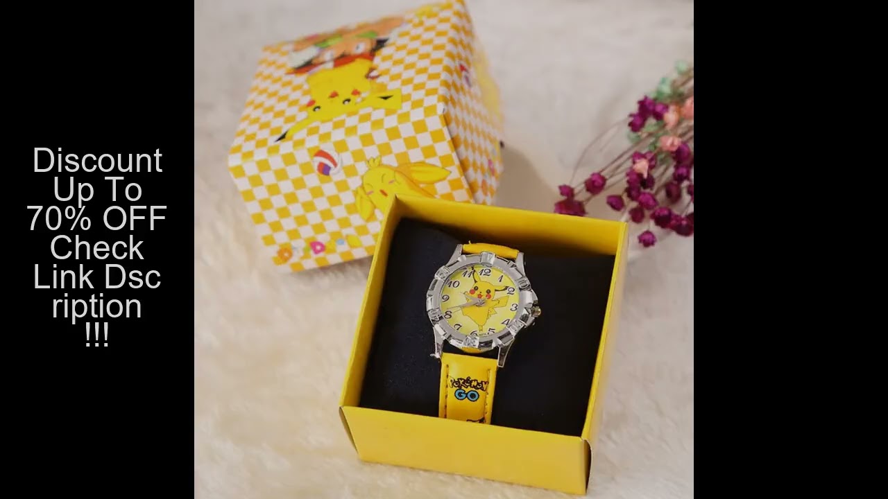 Pocket Monster Pikachu Fashion Cosplay Watch Creative Boys Girls Children's Anime Cartoon Birthday G