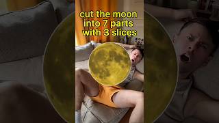 Cut The Moon into 7 Parts 🤯👀 CHALLENGE #shorts #game #mindgames #shortswithcamilla