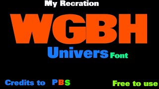 WGBH Univers font By JC (Fixed Link in the Description)