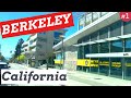 Driving Downtown , UC Berkeley, Dash Cam, Berkeley California, USA