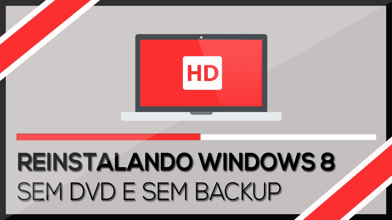 Como reinstalar o Windows 8 sem DVD e sem Backup - YouTube