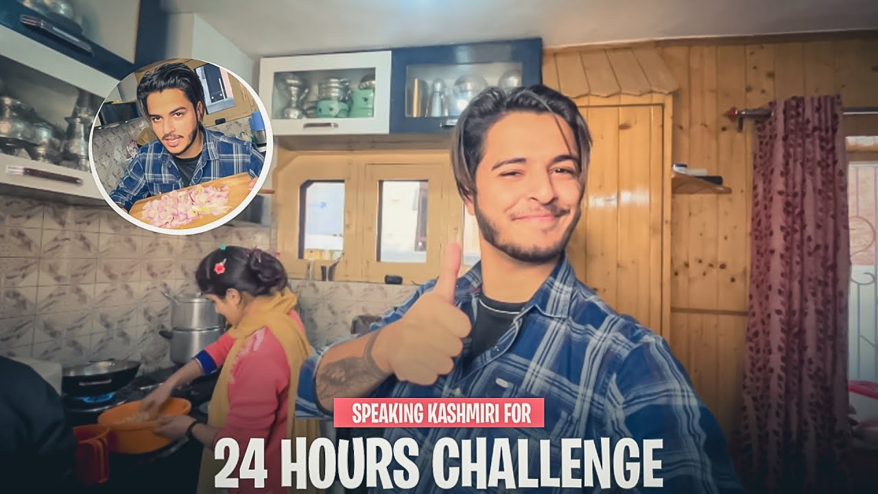 Speaking Kashmiri For 24 Hours Challenge 😅 || Food Vlogg