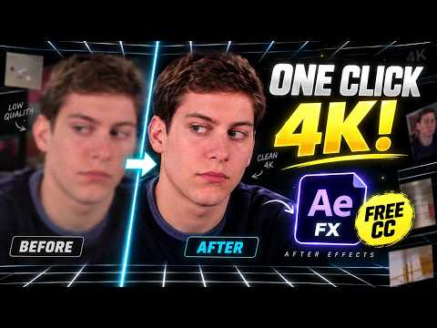 How to Get 4K Quality in After Effects in ONE CLICK 🔥 | FREE 4K CC Preset | After Effects