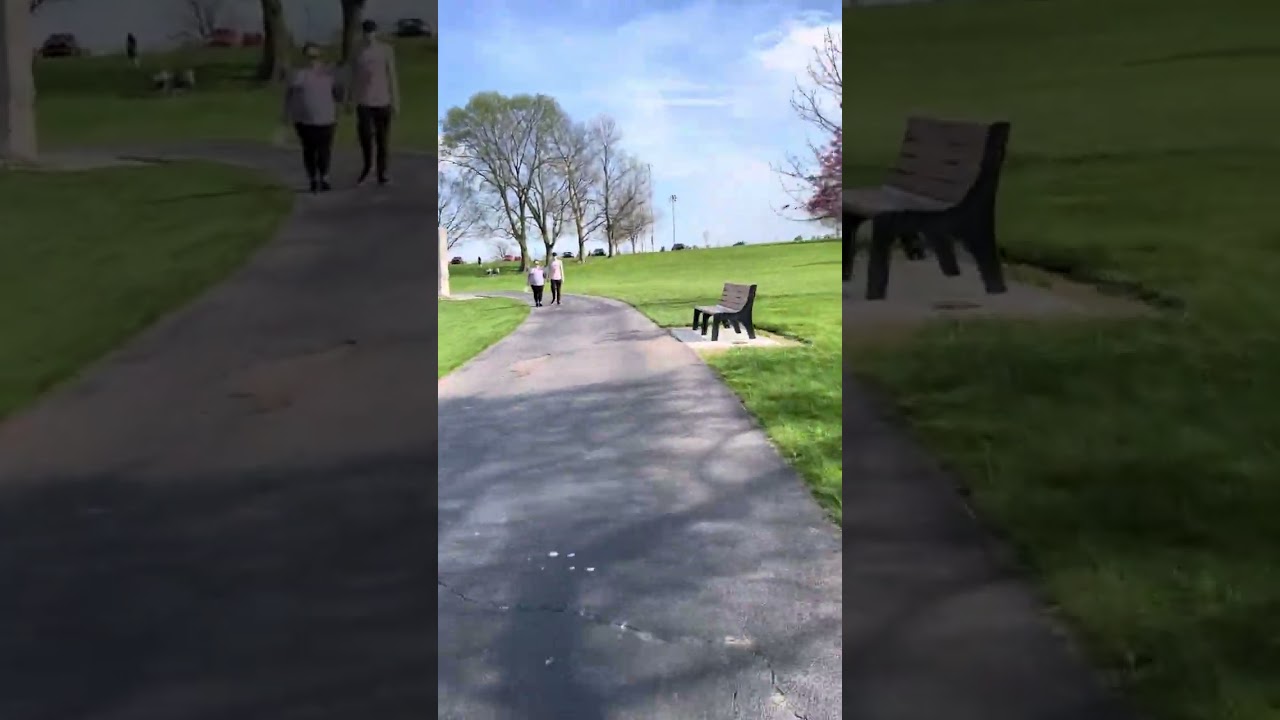 Riding my scooter around Delco Park. Kettering, Ohio.