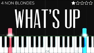 4 Non Blondes - What's Up | EASY Piano Tutorial