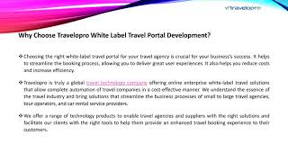 White Label Travel Portal Development | Travelopro